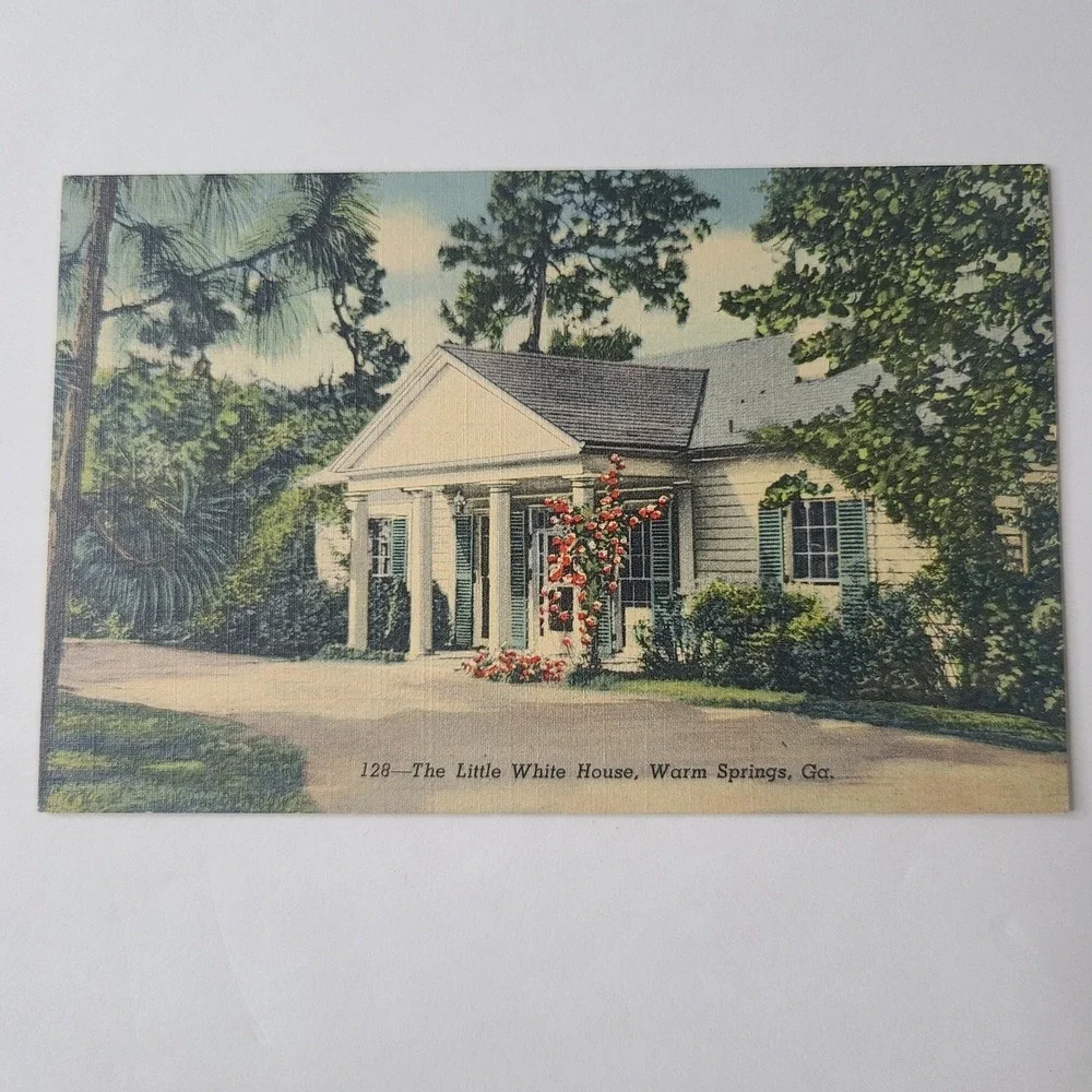 Vintage The Little White House Warm Springs GA Georgia Postcard‎